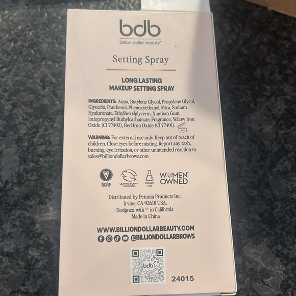 New in box NIB BILLION DOLLAR BEAUty SETTING SPRAY - Picture 3 of 5